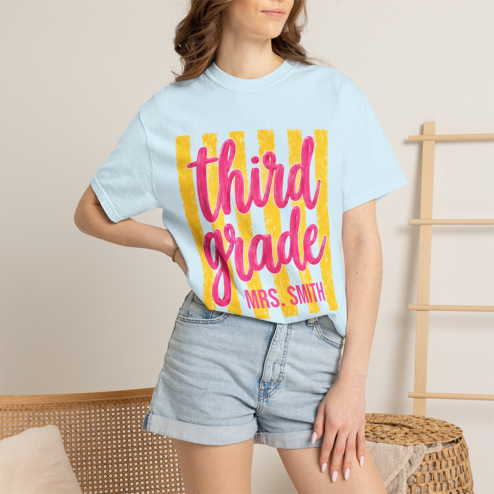 Personalized Third Grade Teacher Shirt | 3rd Grade Team Tee | Painted Script Back to School Shirt