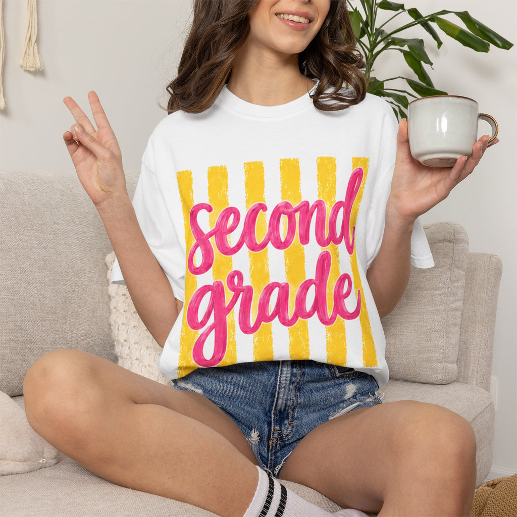 Second Grade Teacher Shirt | 2nd Grade Team Tee | Painted Script Back to School Shirt