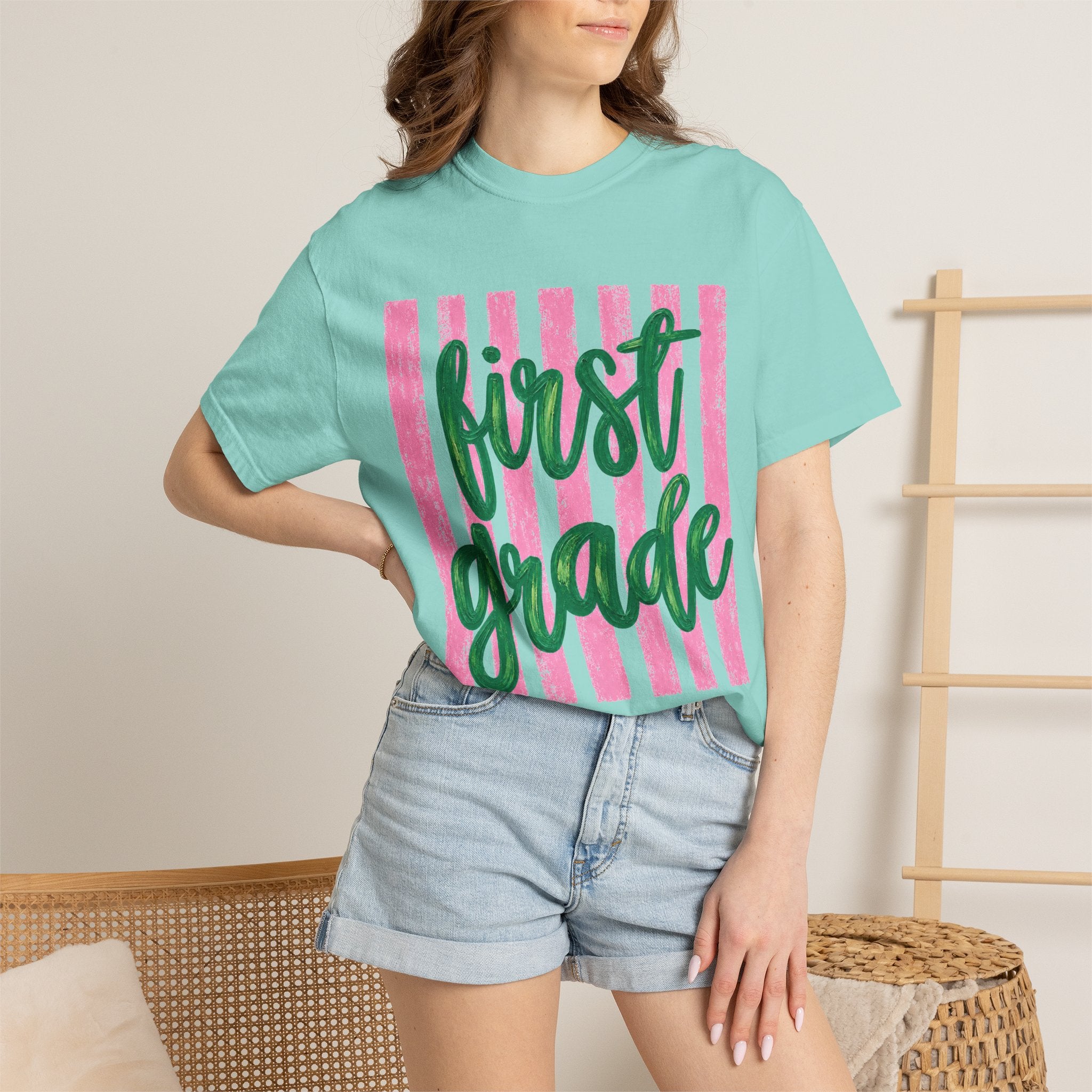 First Grade Teacher Shirt | 1st Grade Team Tee | Painted Script Back to School Shirt