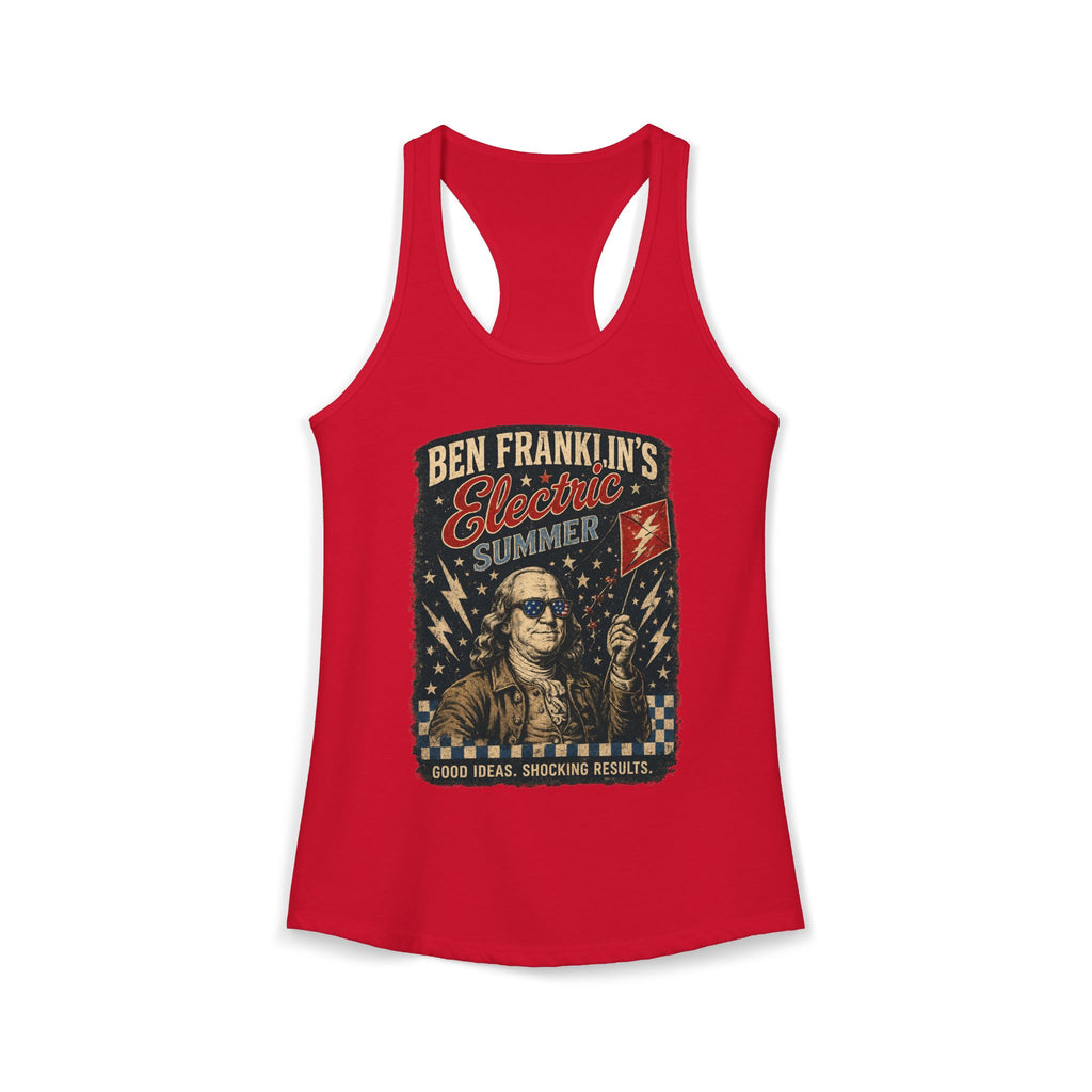 Ben Franklin’s Electric Summer | Vintage Fourth of July Women's Ideal Racerback Tank