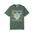 Wranglin' Students Western Teacher Shirt | Retro Cowgirl Teacher Tee | Vintage Western Classroom Graphic | Cute Country Teacher T-Shirt | Back to School Gift