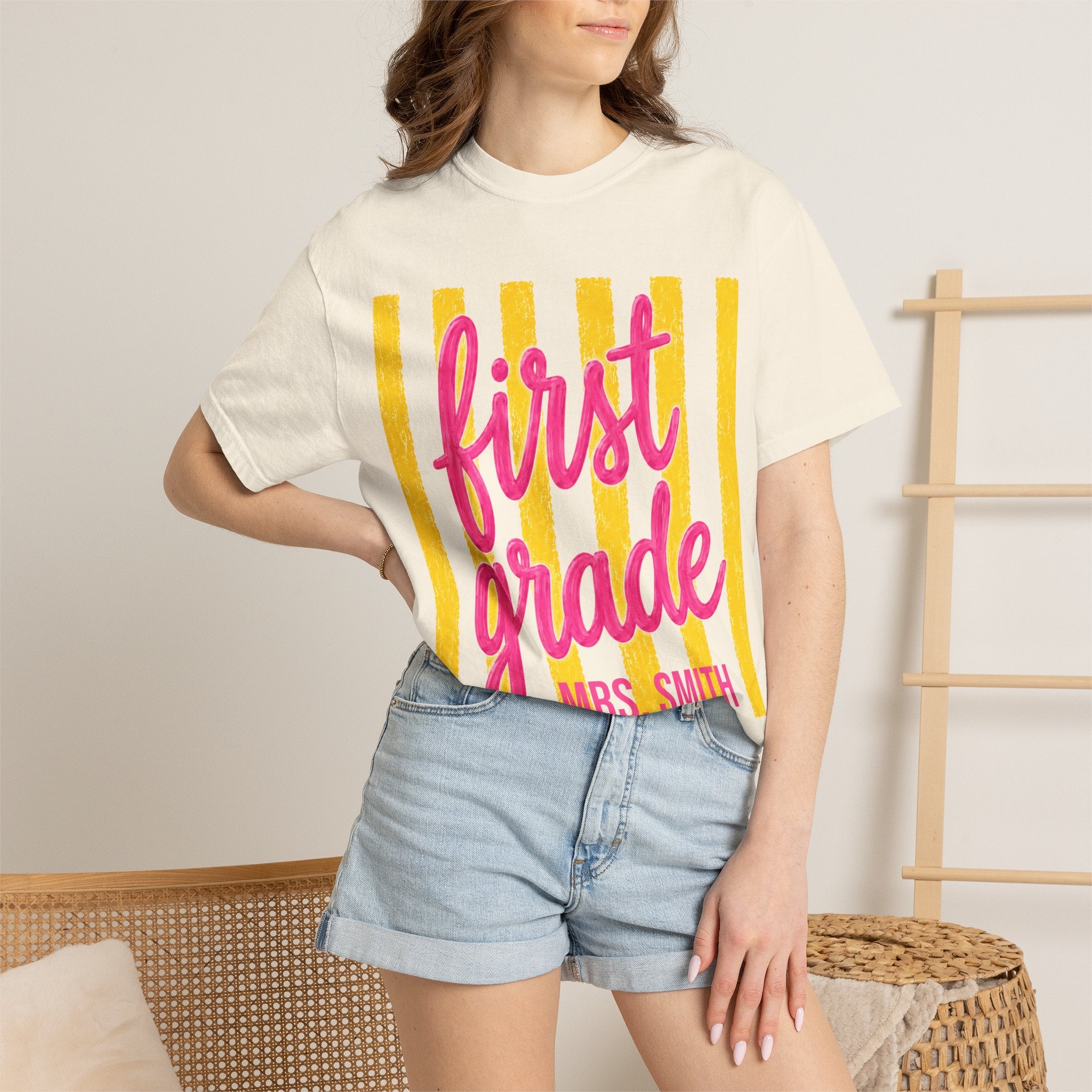 Personalized First Grade Teacher Shirt | 1st Grade Team Tee | Painted Script Back to School Shirt