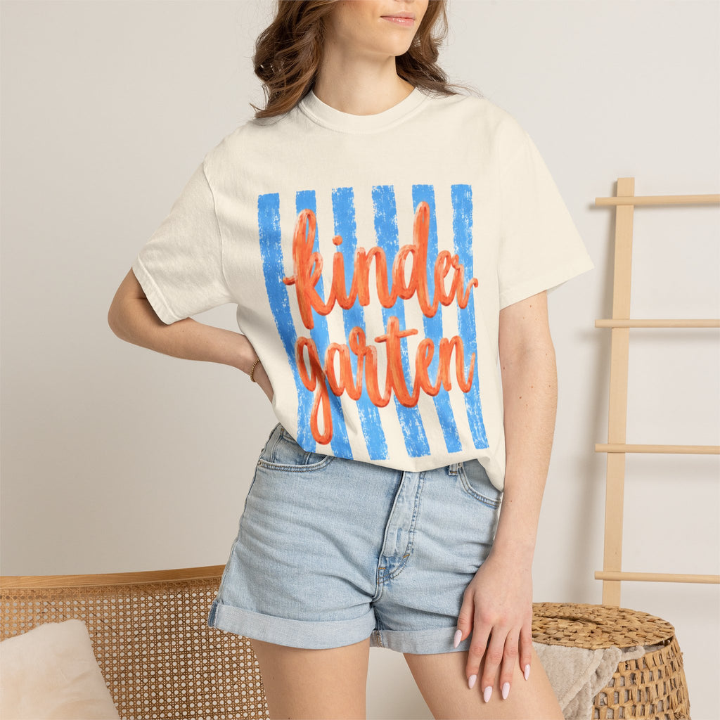 Kindergarten Teacher Shirt | Kinder Grade Level Team Tee | Painted Script Back to School Shirt