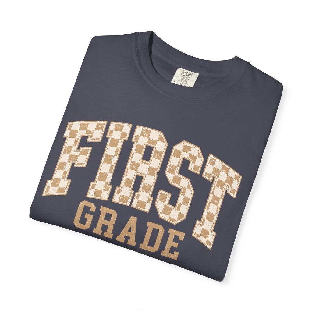 First Grade Teacher Shirt | Retro Leopard Teacher Tee