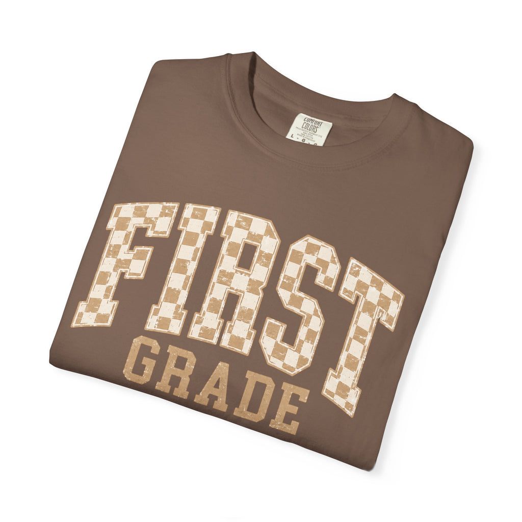 First Grade Teacher Shirt | Retro Leopard Teacher Tee