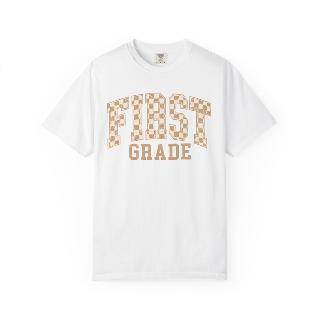First Grade Teacher Shirt | Retro Leopard Teacher Tee
