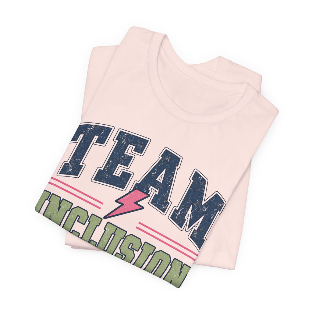 Team Inclusion SPED Varsity Teacher Shirt | Custom Teacher Tee | Back to School Teacher Gift | Bella+Canvas 3001 Graphic T-Shirt