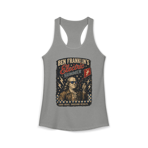 Ben Franklin’s Electric Summer | Vintage Fourth of July Women's Ideal Racerback Tank