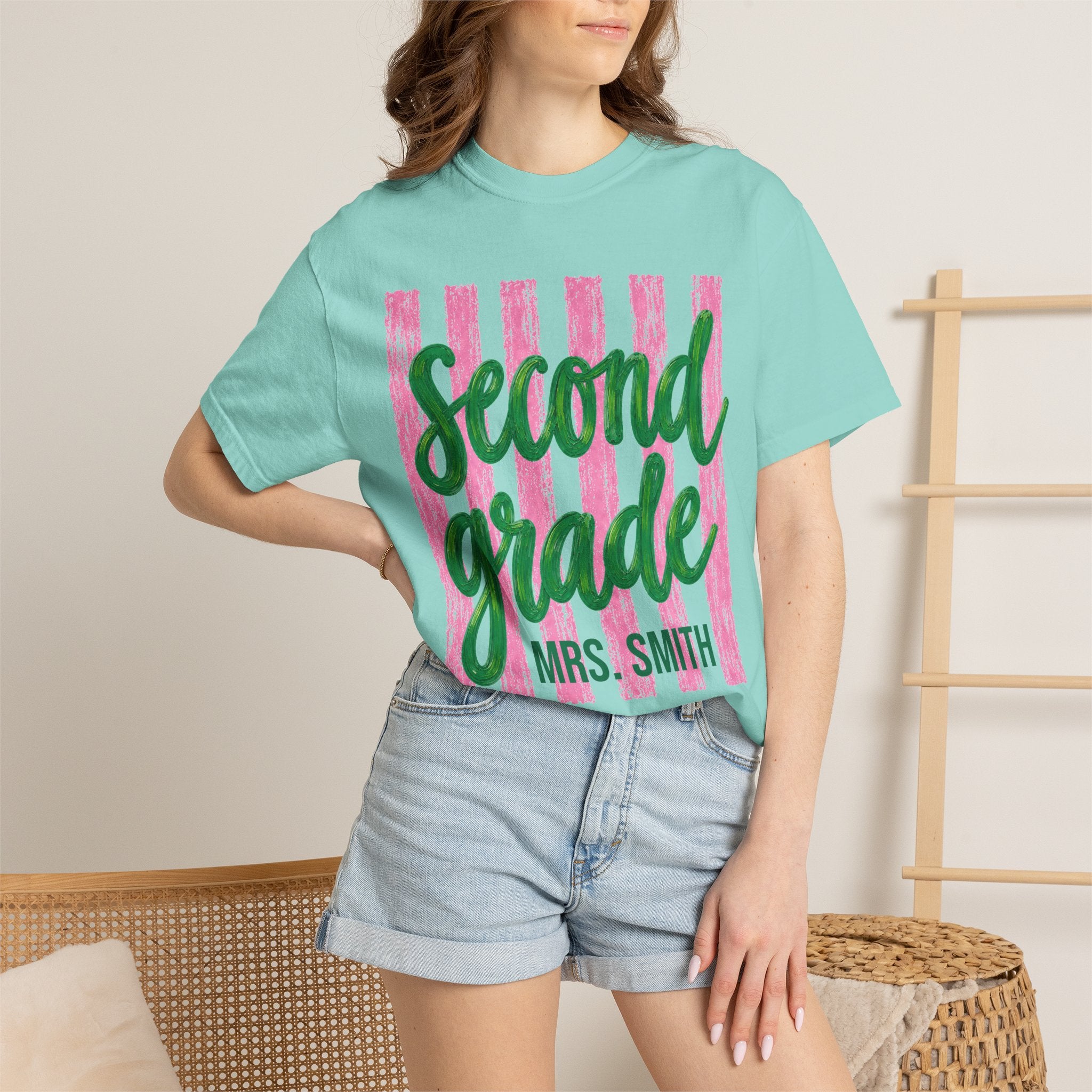 Personalized Second Grade Teacher Shirt | 2nd Grade Team Tee | Painted Script Back to School Shirt