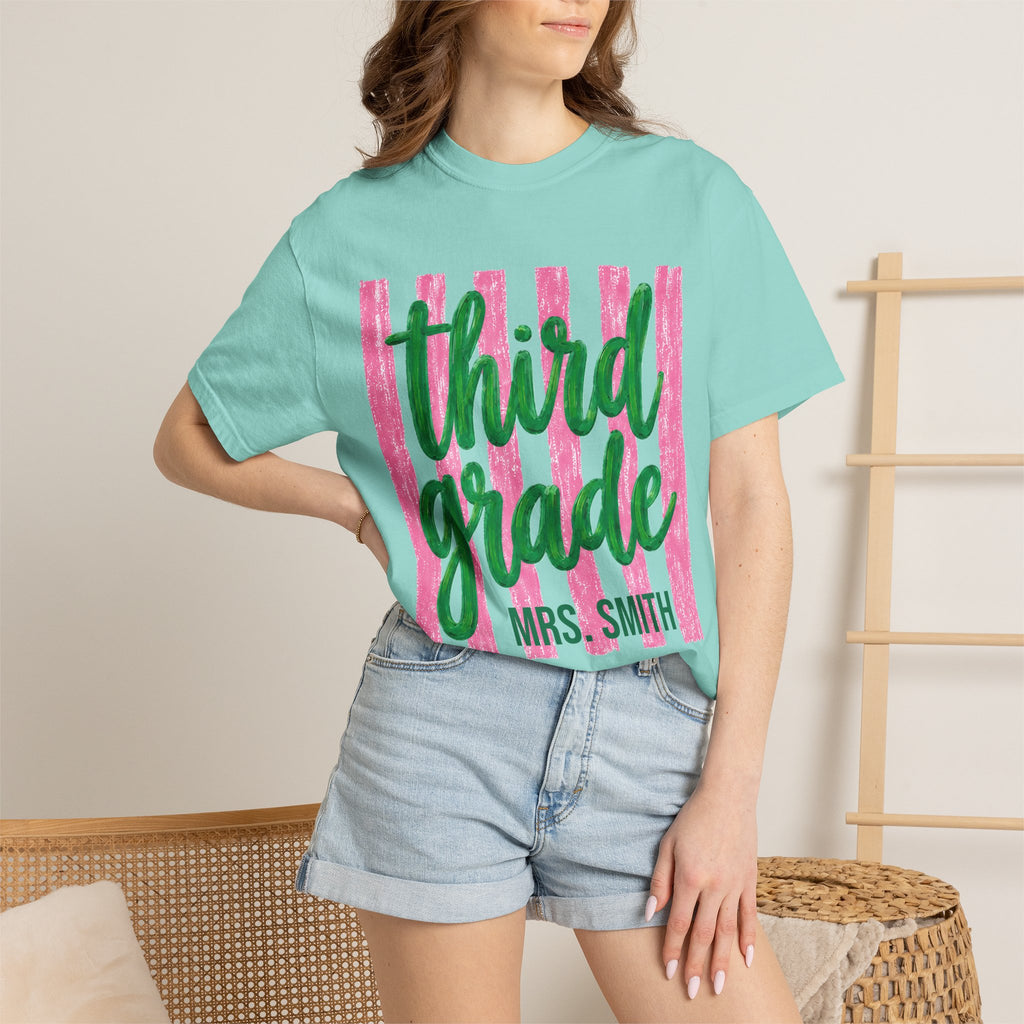 Personalized Third Grade Teacher Shirt | 3rd Grade Team Tee | Painted Script Back to School Shirt
