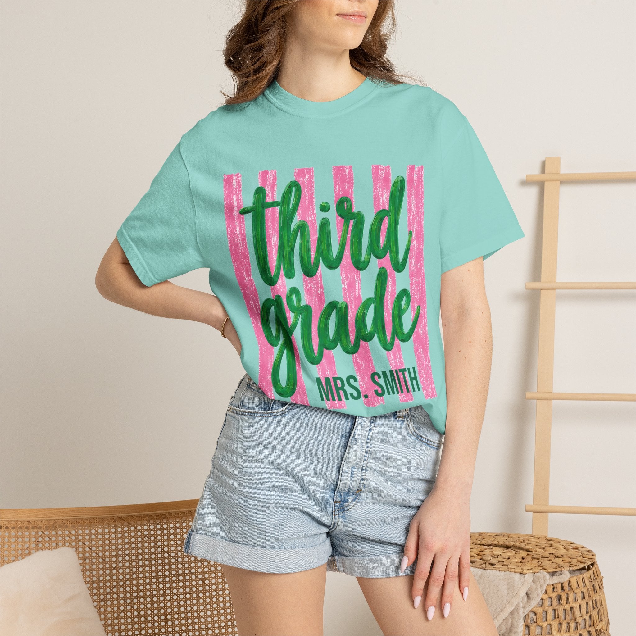 Personalized Third Grade Teacher Shirt | 3rd Grade Team Tee | Painted Script Back to School Shirt