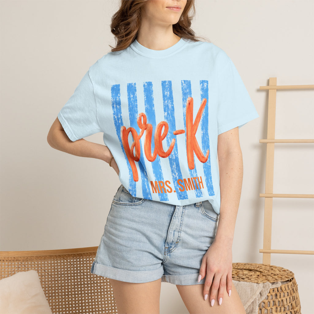 Personalized Pre-K Teacher Shirt | Pre K Grade Level Team Tee | Painted Script Back to School Shirt