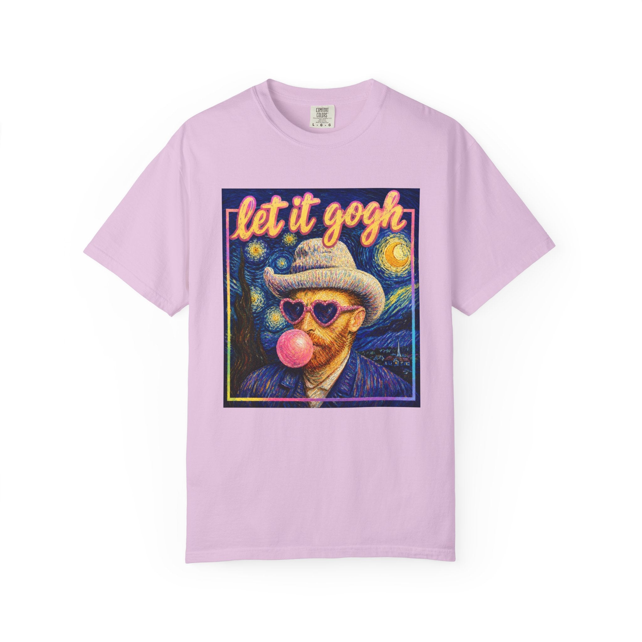 Let It Gogh Art Teacher Shirt | Funny Van Gogh Bubble Gum Tee | Creative Art Teacher Gift | Retro Painter Graphic T-Shirt
