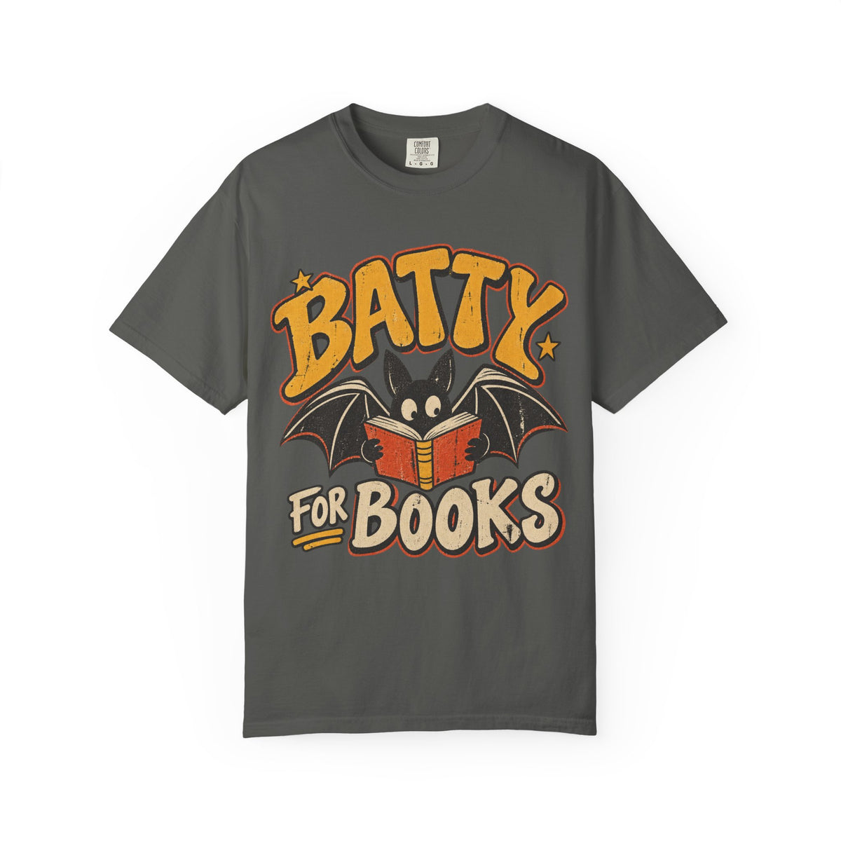 Batty for Books Comfort Colors Shirt | Vintage Fall Teacher Tee