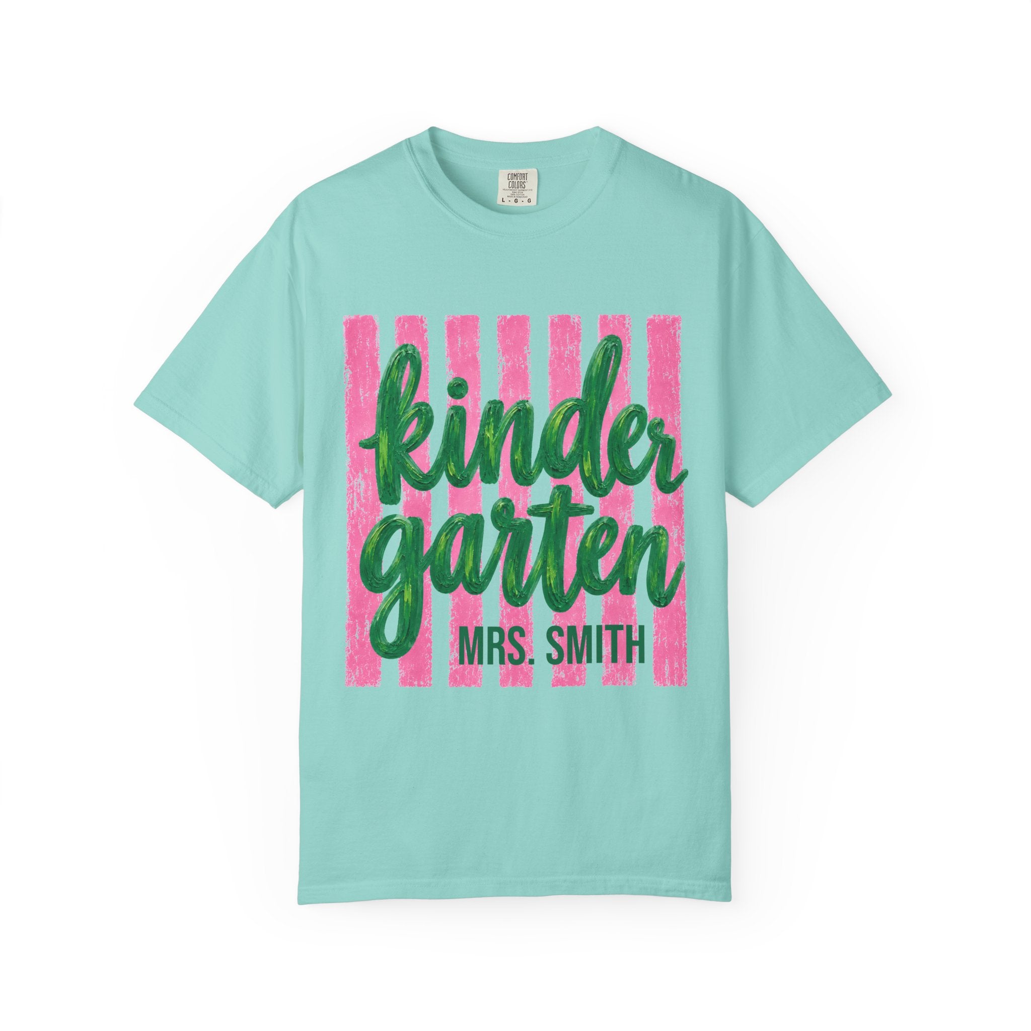 Personalized Kindergarten Teacher Shirt | Kinder Grade Level Team Tee | Painted Script Back to School Shirt