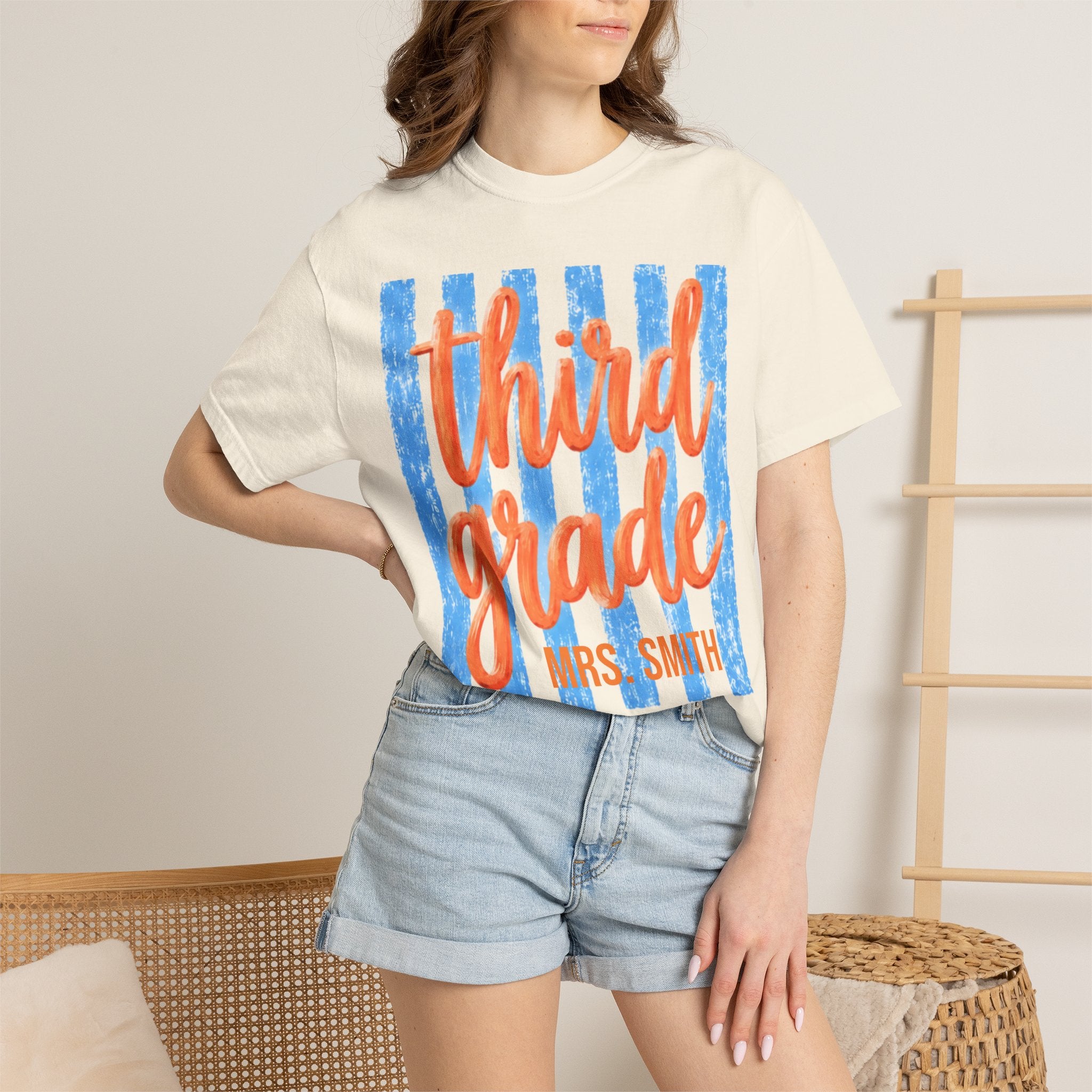 Personalized Third Grade Teacher Shirt | 3rd Grade Team Tee | Painted Script Back to School Shirt