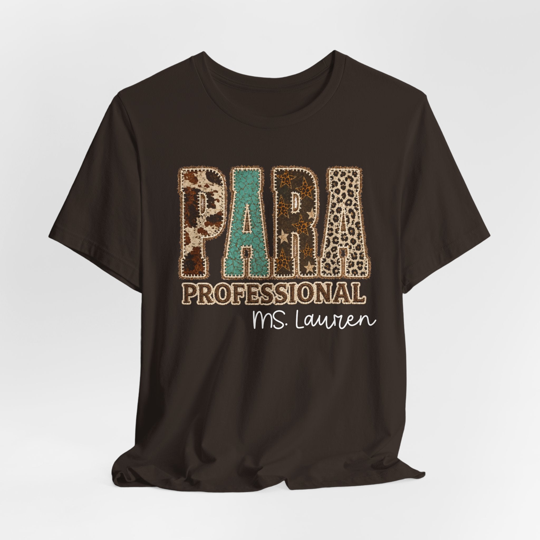 Personalized Para Professional Shirt | Custom Name Paraprofessional Tee | Faux Embroidered Appliqué Teacher Assistant Shirt |