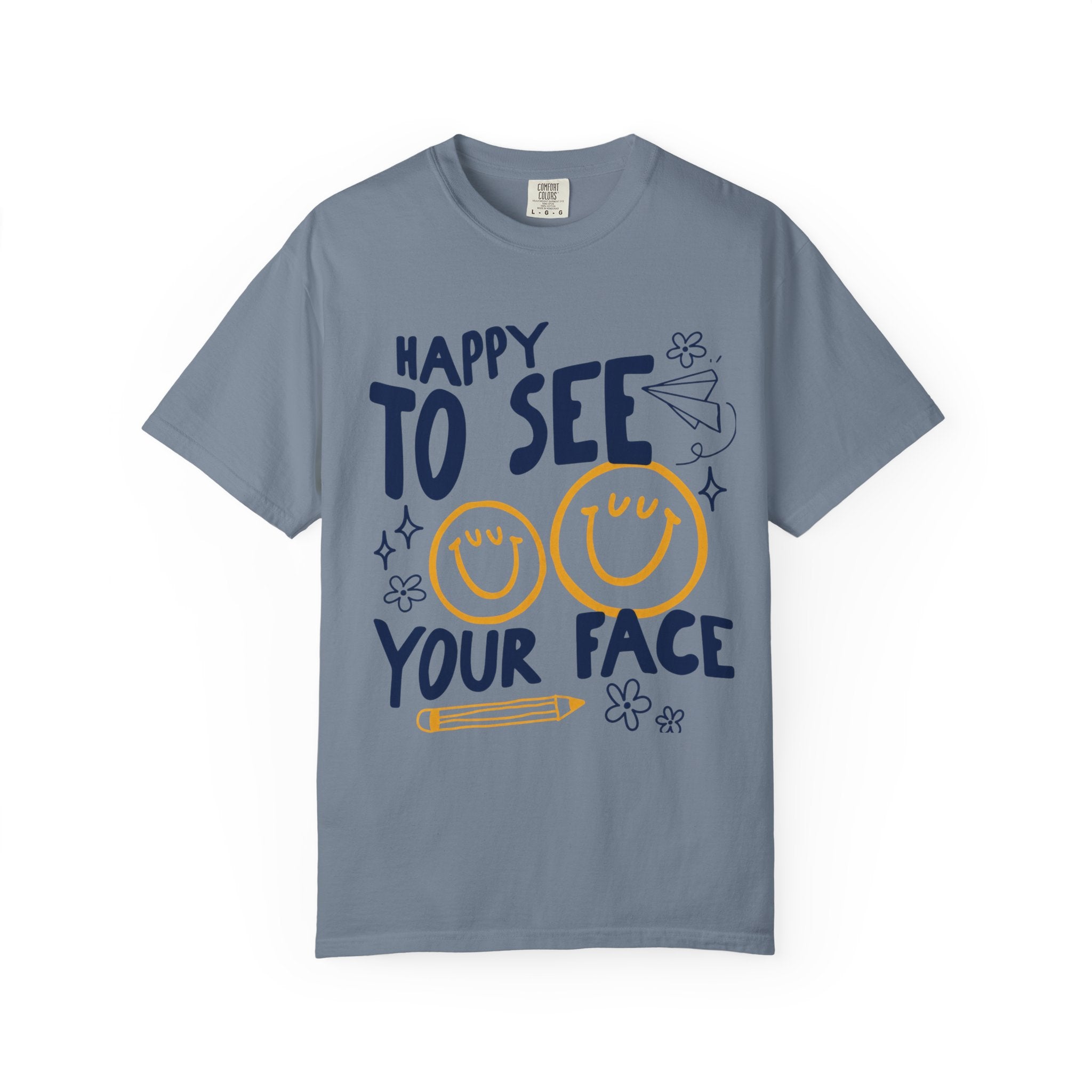Happy to See Your Face Teacher Shirt | Cute Back to School Teacher Tee | Elementary Teacher T-Shirt | First Day of School Outfit | Teacher Gift