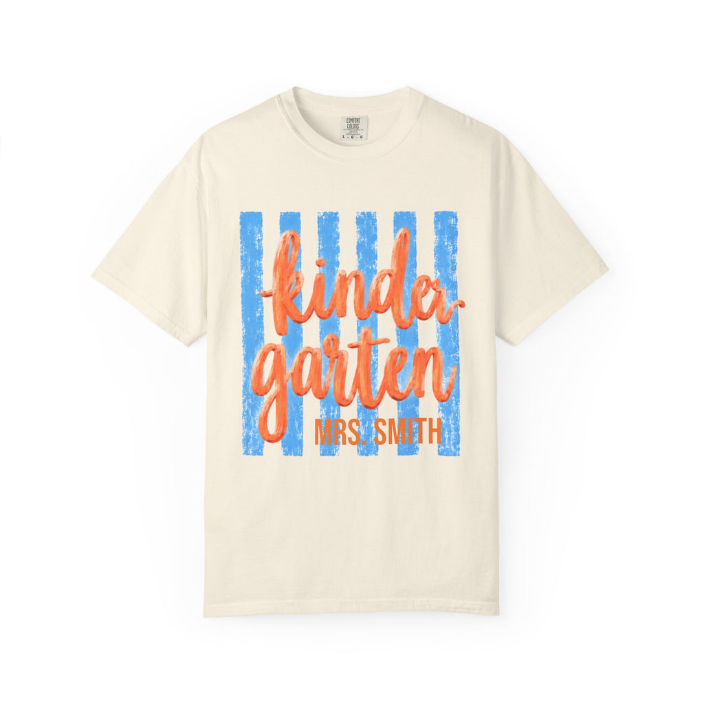 Personalized Kindergarten Teacher Shirt | Kinder Grade Level Team Tee | Painted Script Back to School Shirt