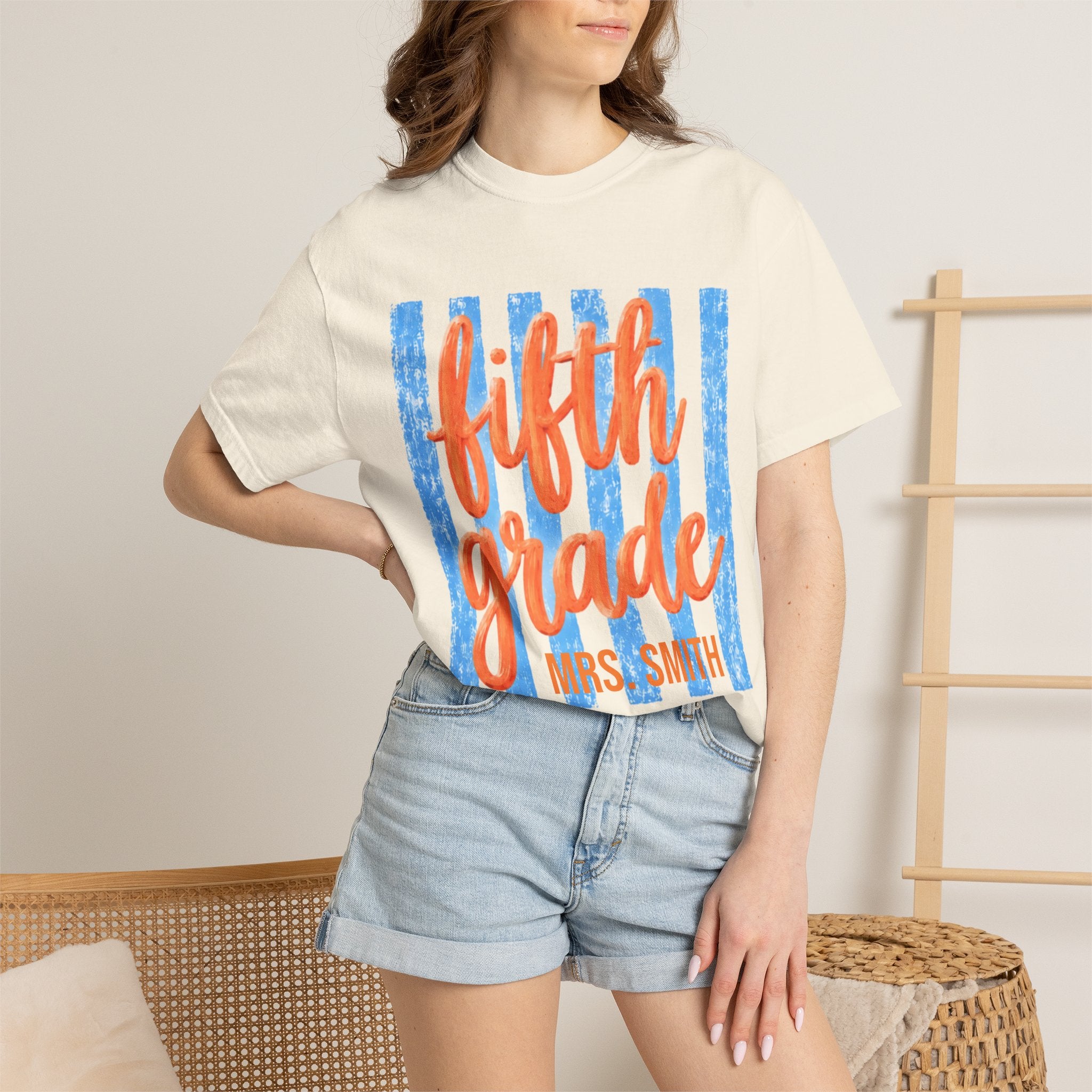 Personalized Fifth Grade Teacher Shirt | 5th Grade Team Tee | Painted Script Back to School Shirt