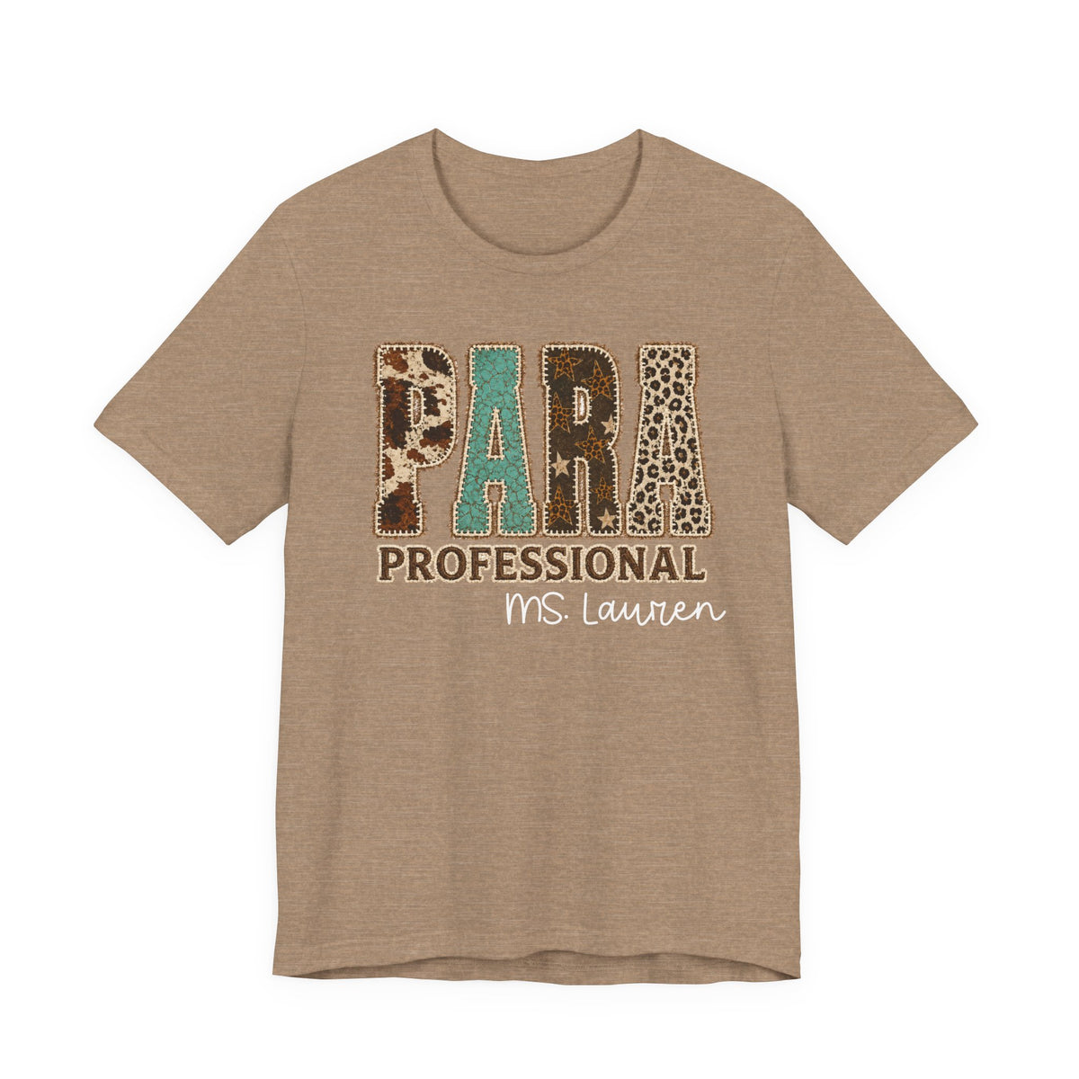 Personalized Para Professional Shirt | Custom Name Paraprofessional Tee | Faux Embroidered Appliqué Teacher Assistant Shirt |