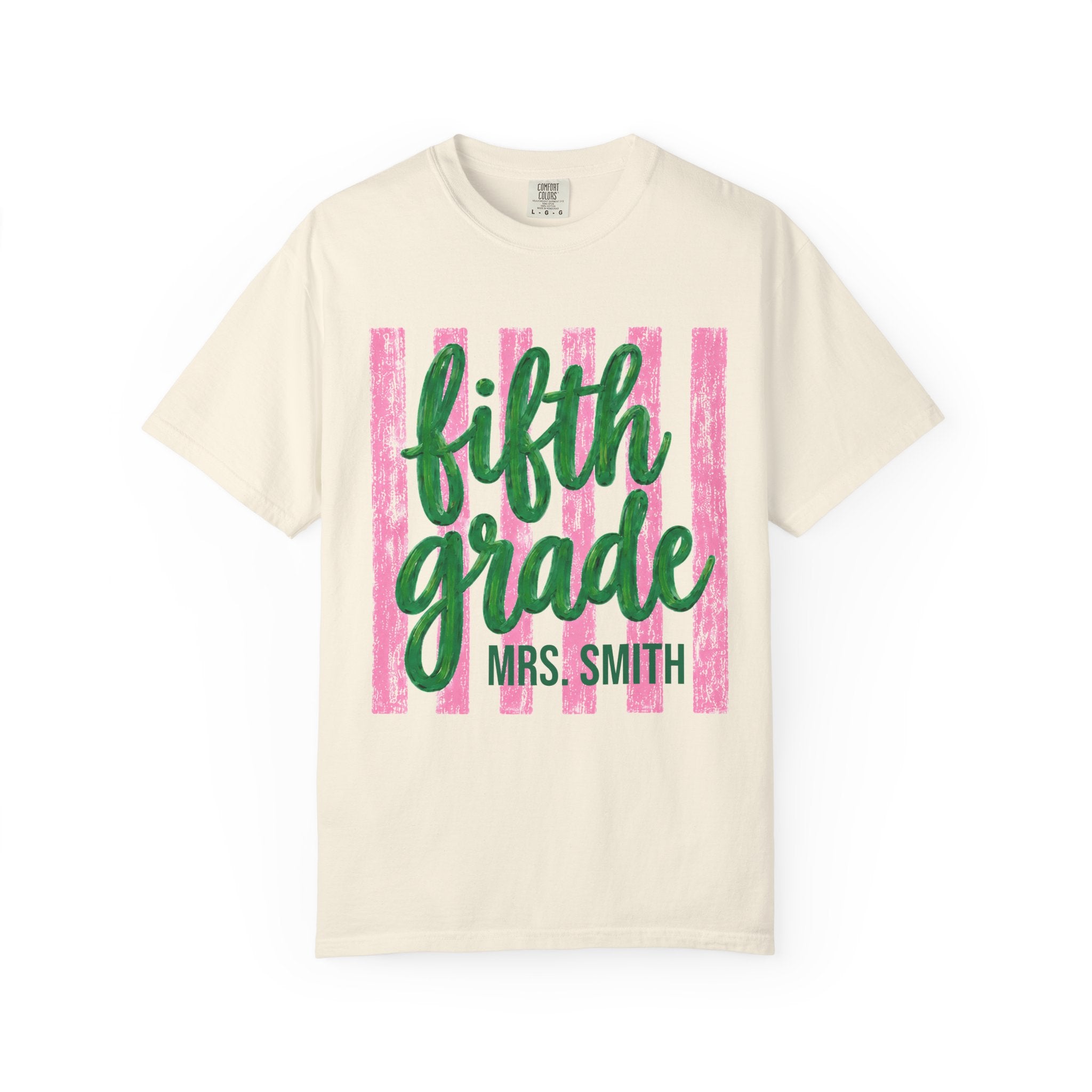 Personalized Fifth Grade Teacher Shirt | 5th Grade Team Tee | Painted Script Back to School Shirt