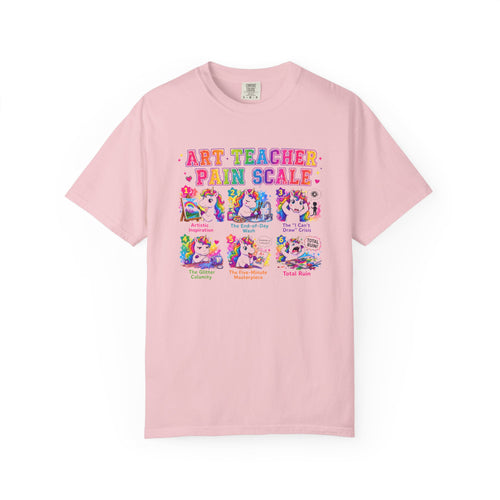 Art Teacher Pain Scale Shirt | Funny Art Teacher T-Shirt | Elementary Art Teacher Gift | Back to School Teacher Tee | Creative Teacher Graphic Tee