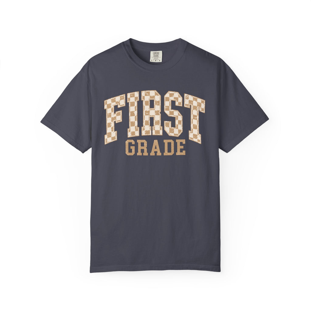 First Grade Teacher Shirt | Retro Leopard Teacher Tee