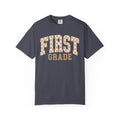 First Grade Teacher Shirt | Retro Leopard Teacher Tee