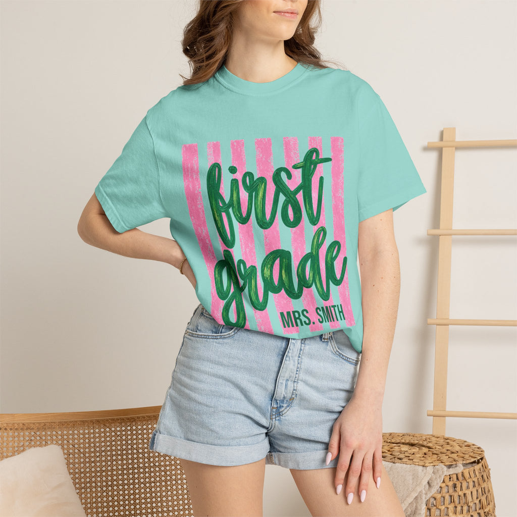 Personalized First Grade Teacher Shirt | 1st Grade Team Tee | Painted Script Back to School Shirt