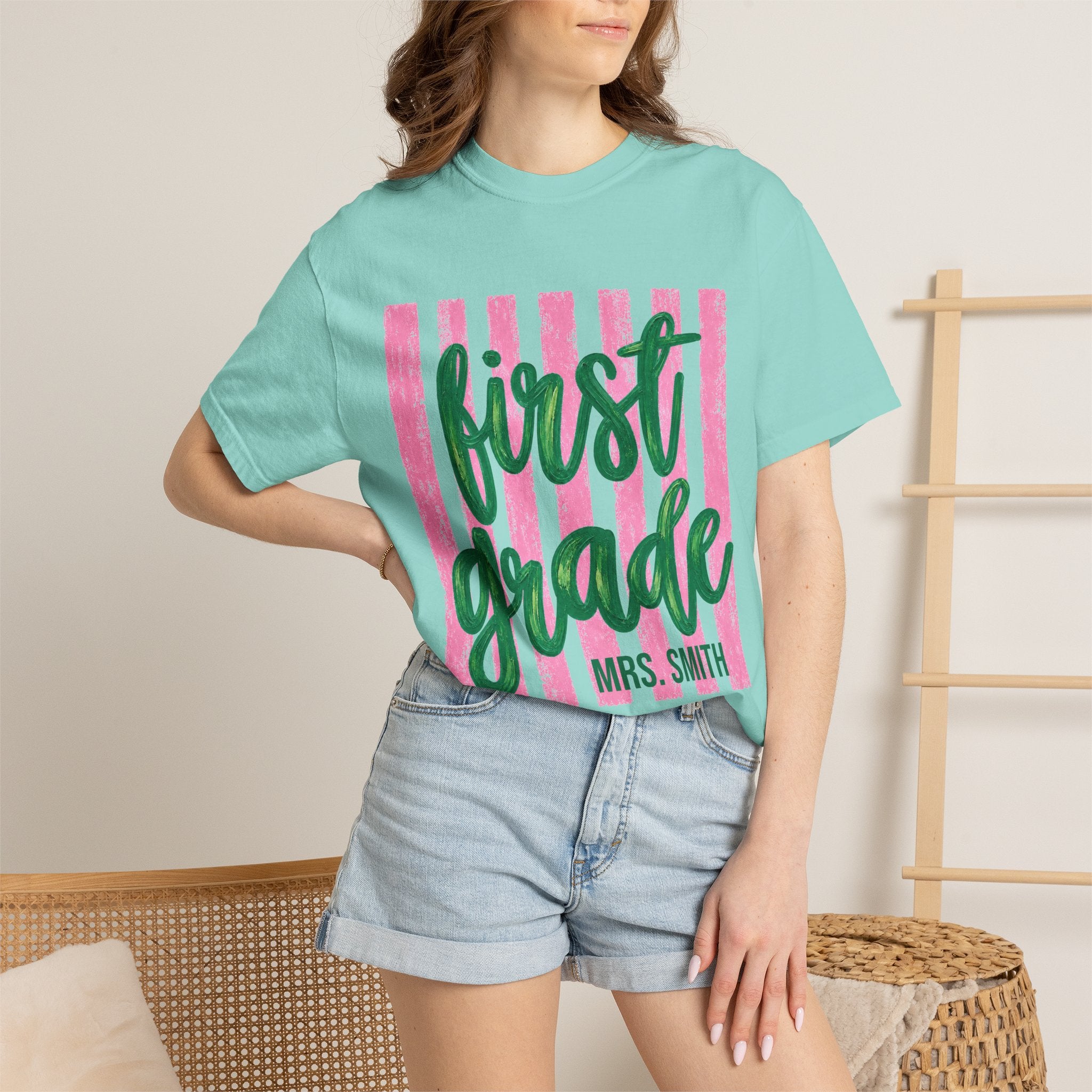Personalized First Grade Teacher Shirt | 1st Grade Team Tee | Painted Script Back to School Shirt