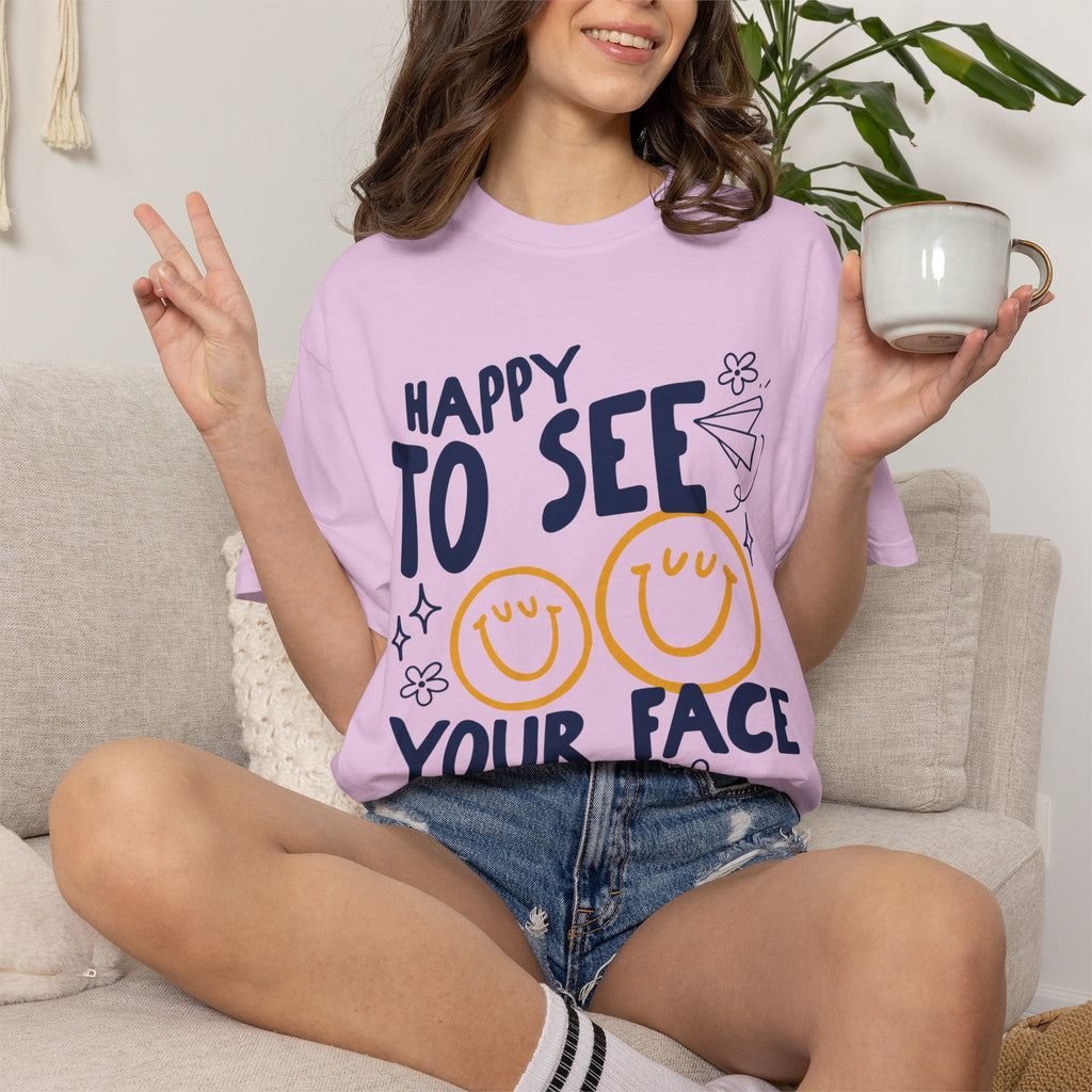 Happy to See Your Face Teacher Shirt | Cute Back to School Teacher Tee | Elementary Teacher T-Shirt | First Day of School Outfit | Teacher Gift