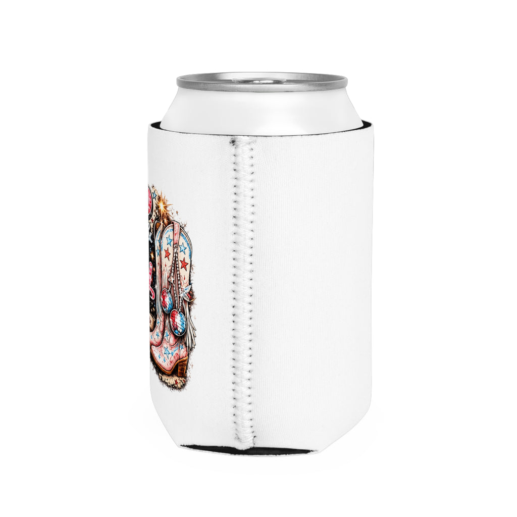 Red White and Dolly! Can Cooler Sleeve
