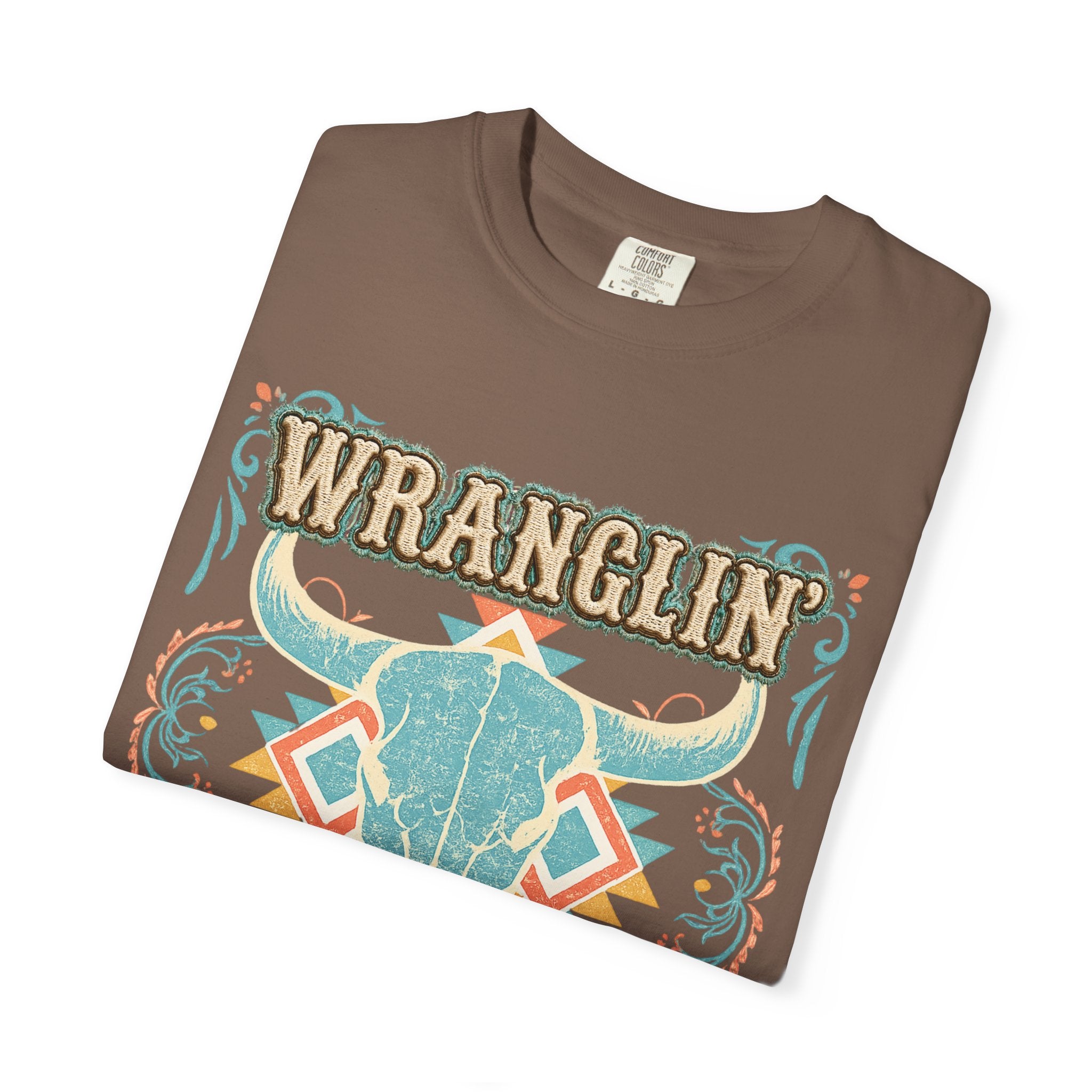 Wranglin' Students Western Teacher Shirt | Retro Cowgirl Teacher Tee | Vintage Western Classroom Graphic | Cute Country Teacher T-Shirt | Back to School Gift