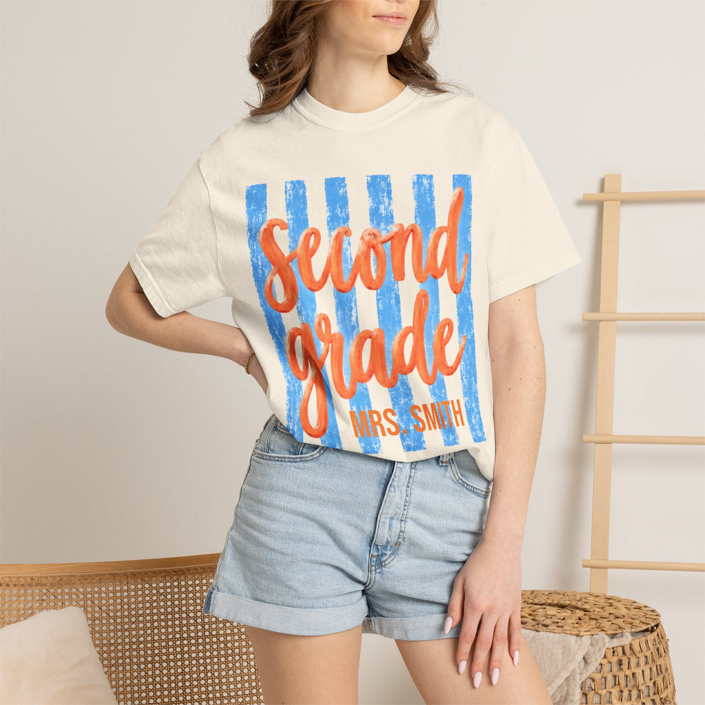 Personalized Second Grade Teacher Shirt | 2nd Grade Team Tee | Painted Script Back to School Shirt