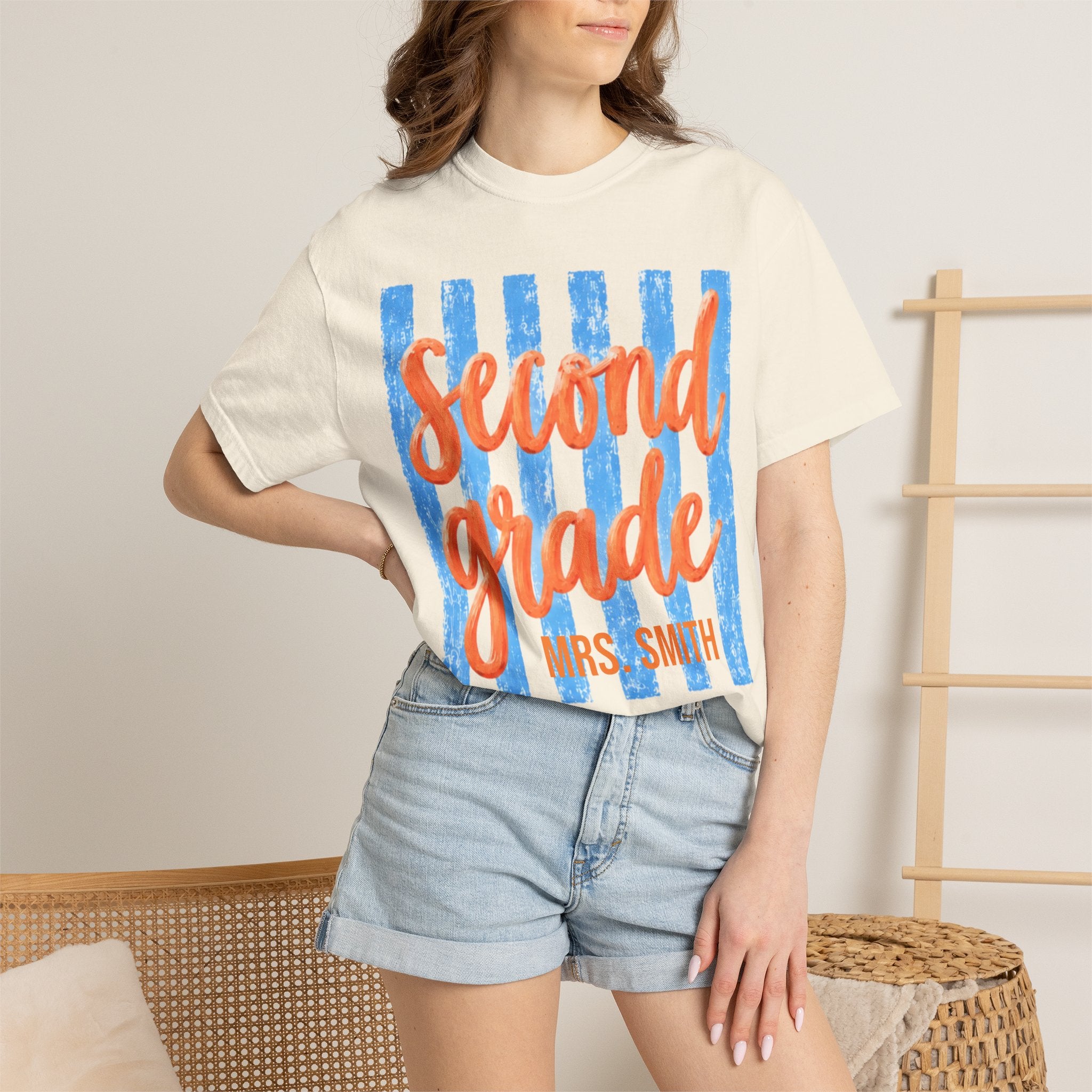 Personalized Second Grade Teacher Shirt | 2nd Grade Team Tee | Painted Script Back to School Shirt