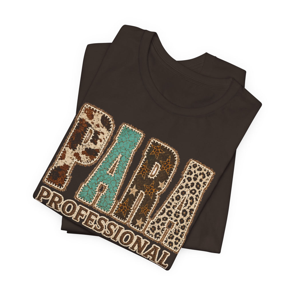 Personalized Para Professional Shirt | Custom Name Paraprofessional Tee | Faux Embroidered Appliqué Teacher Assistant Shirt |