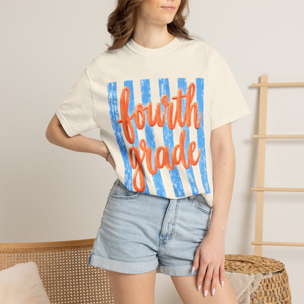 Fourth Grade Teacher Shirt | 4th Grade Team Tee | Painted Script Back to School Shirt