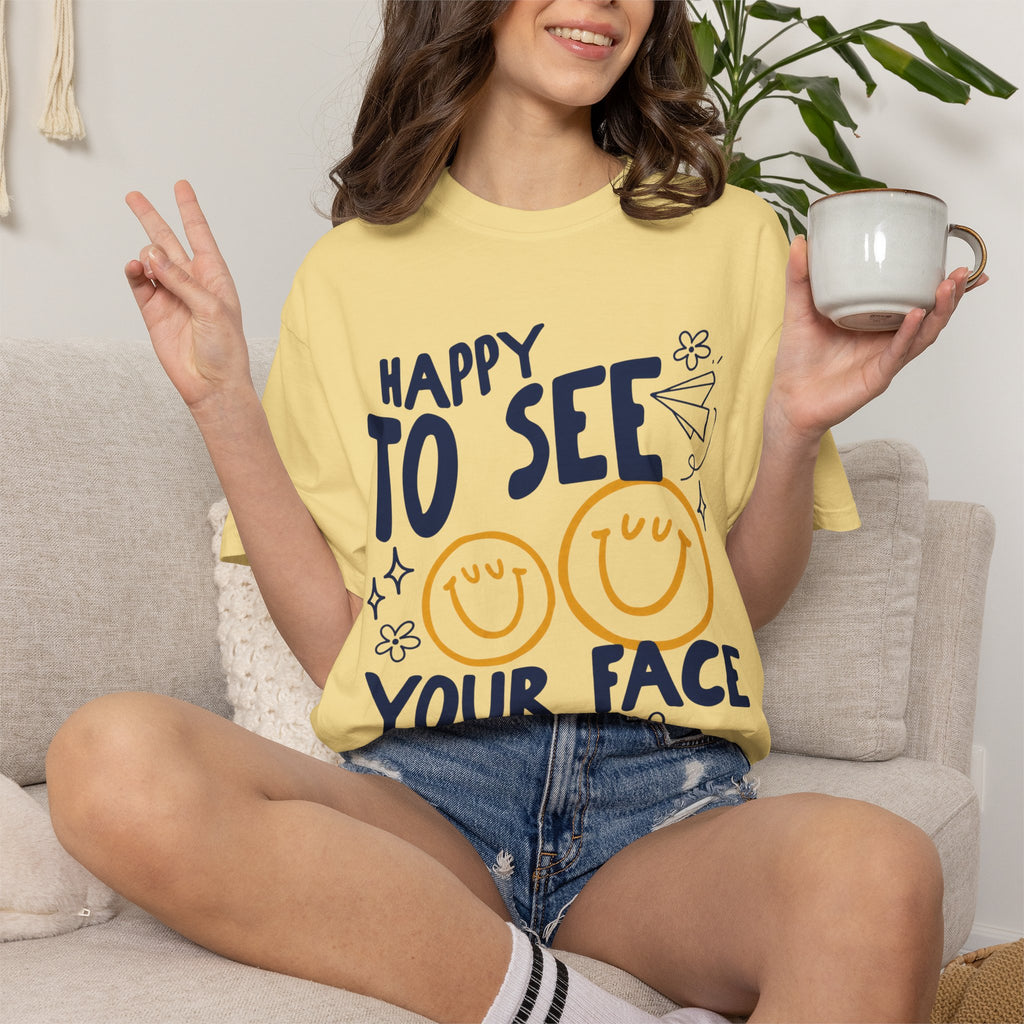 Happy to See Your Face Teacher Shirt | Cute Back to School Teacher Tee | Elementary Teacher T-Shirt | First Day of School Outfit | Teacher Gift