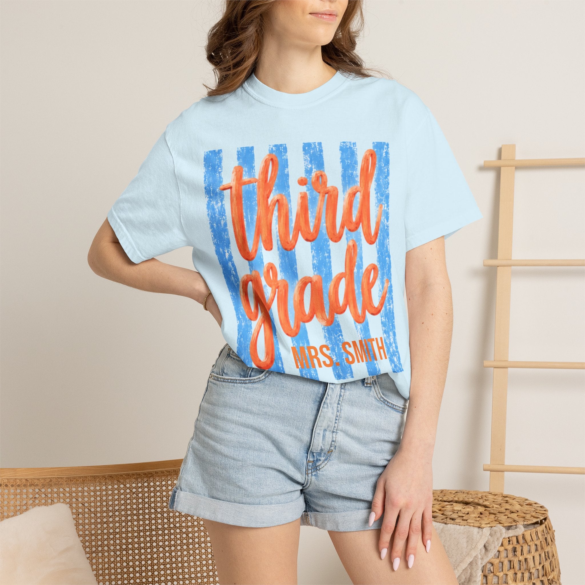 Personalized Third Grade Teacher Shirt | 3rd Grade Team Tee | Painted Script Back to School Shirt