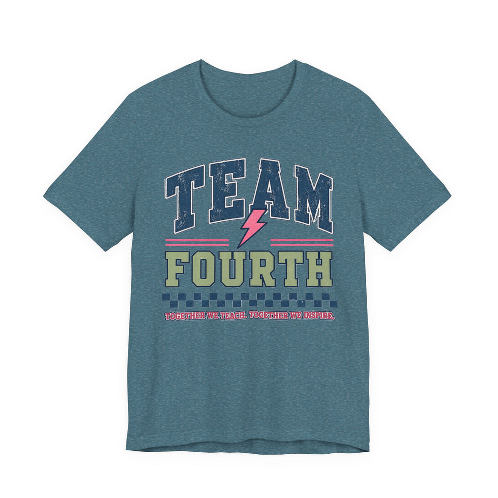 Fourth Grade Varsity Teacher Shirt | Custom Teacher Tee | Back to School Teacher Gift | Bella+Canvas 3001 Graphic T-Shirt