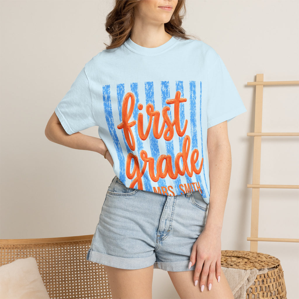 Personalized First Grade Teacher Shirt | 1st Grade Team Tee | Painted Script Back to School Shirt