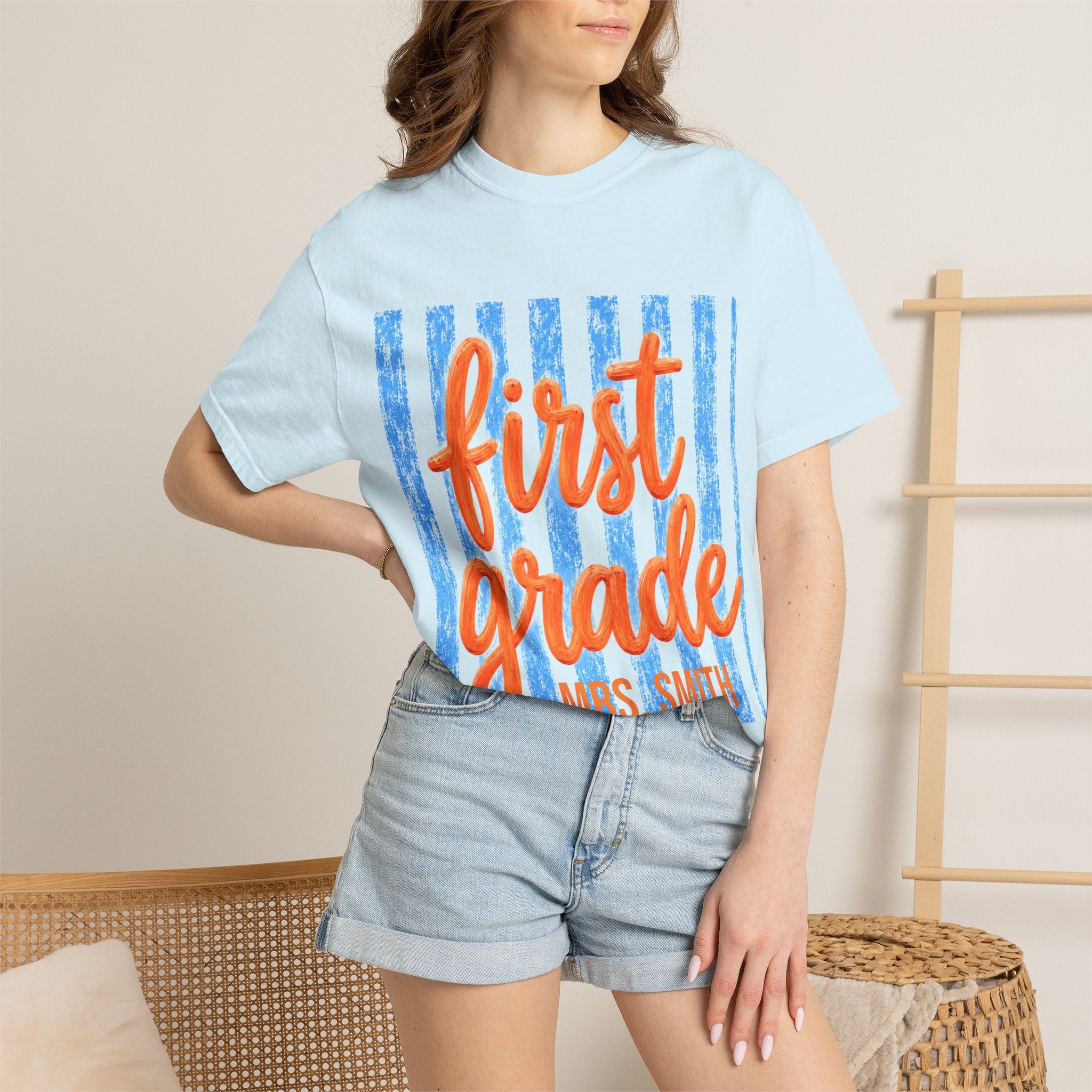Personalized First Grade Teacher Shirt | 1st Grade Team Tee | Painted Script Back to School Shirt