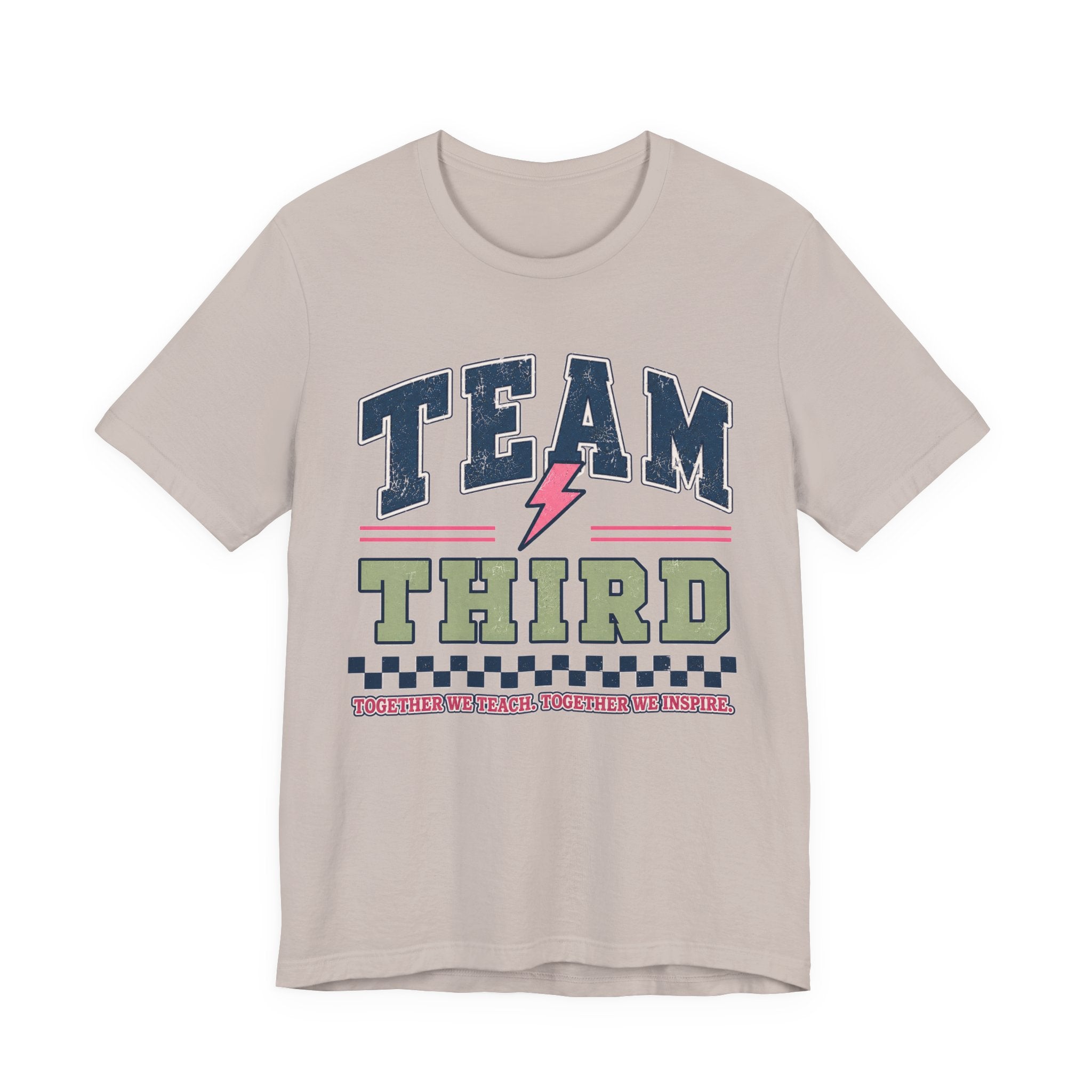 Third Grade Varsity Teacher Shirt | Custom Teacher Tee | Back to School Teacher Gift | Bella+Canvas 3001 Graphic T-Shirt