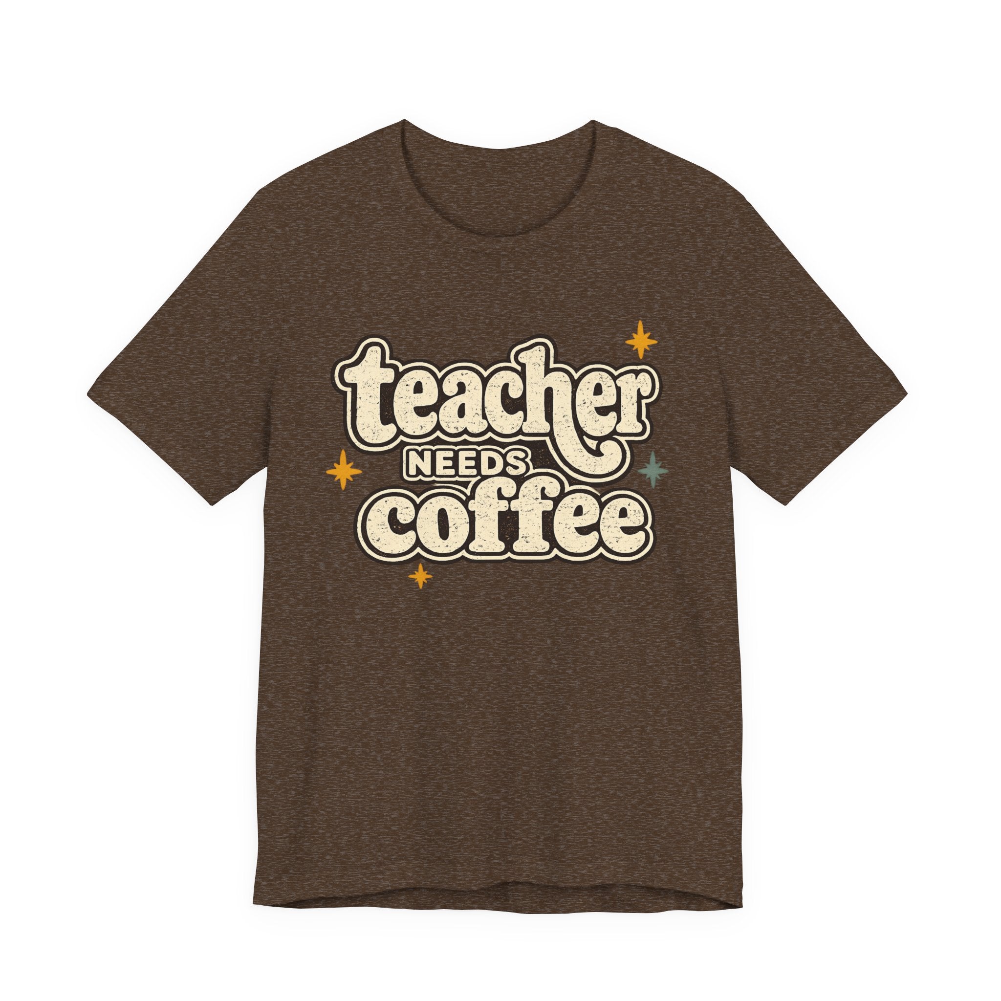 Teacher Needs Coffee Shirt | Bella+Canvas 3001 Graphic Tee | Coffee Lover Gift | Retro Teacher Tee