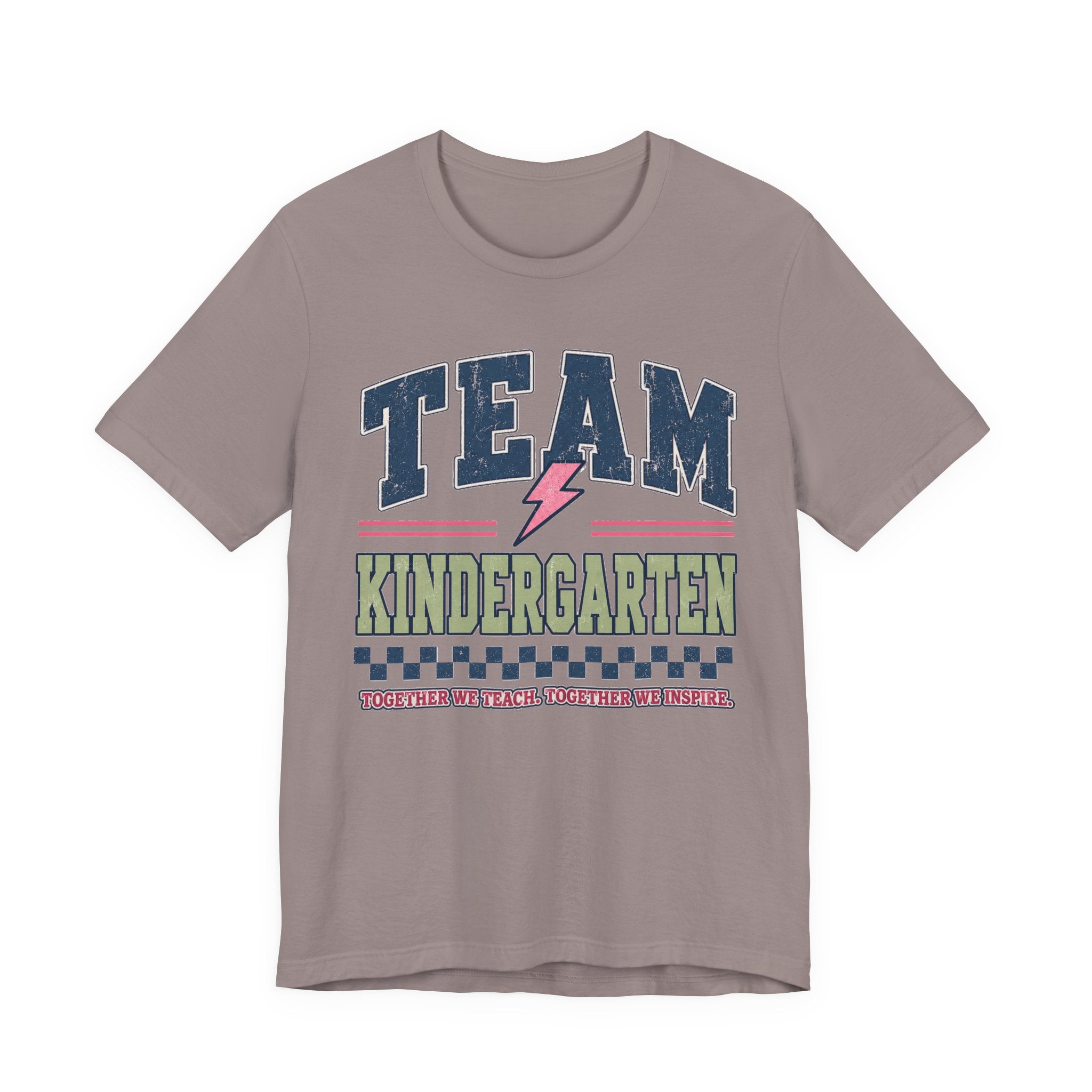 Kindergarten Varsity Teacher Shirt | Teacher Tee | Back to School Teacher Gift | Bella+Canvas 3001 Graphic T-Shirt