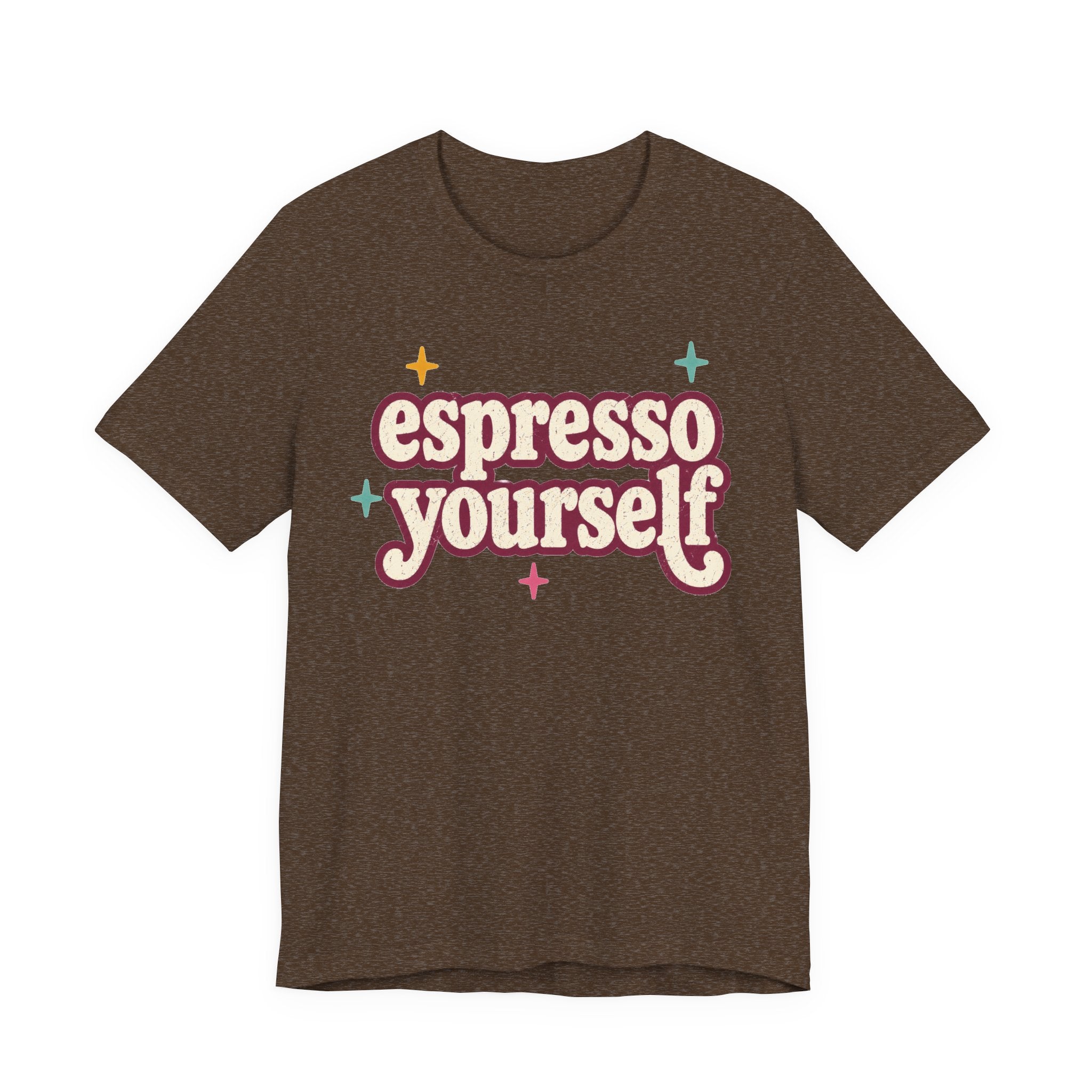 Espresso Yourself Teacher Shirt | Bella+Canvas 3001 Graphic Tee | Coffee Lover Gift | Retro Teacher Tee