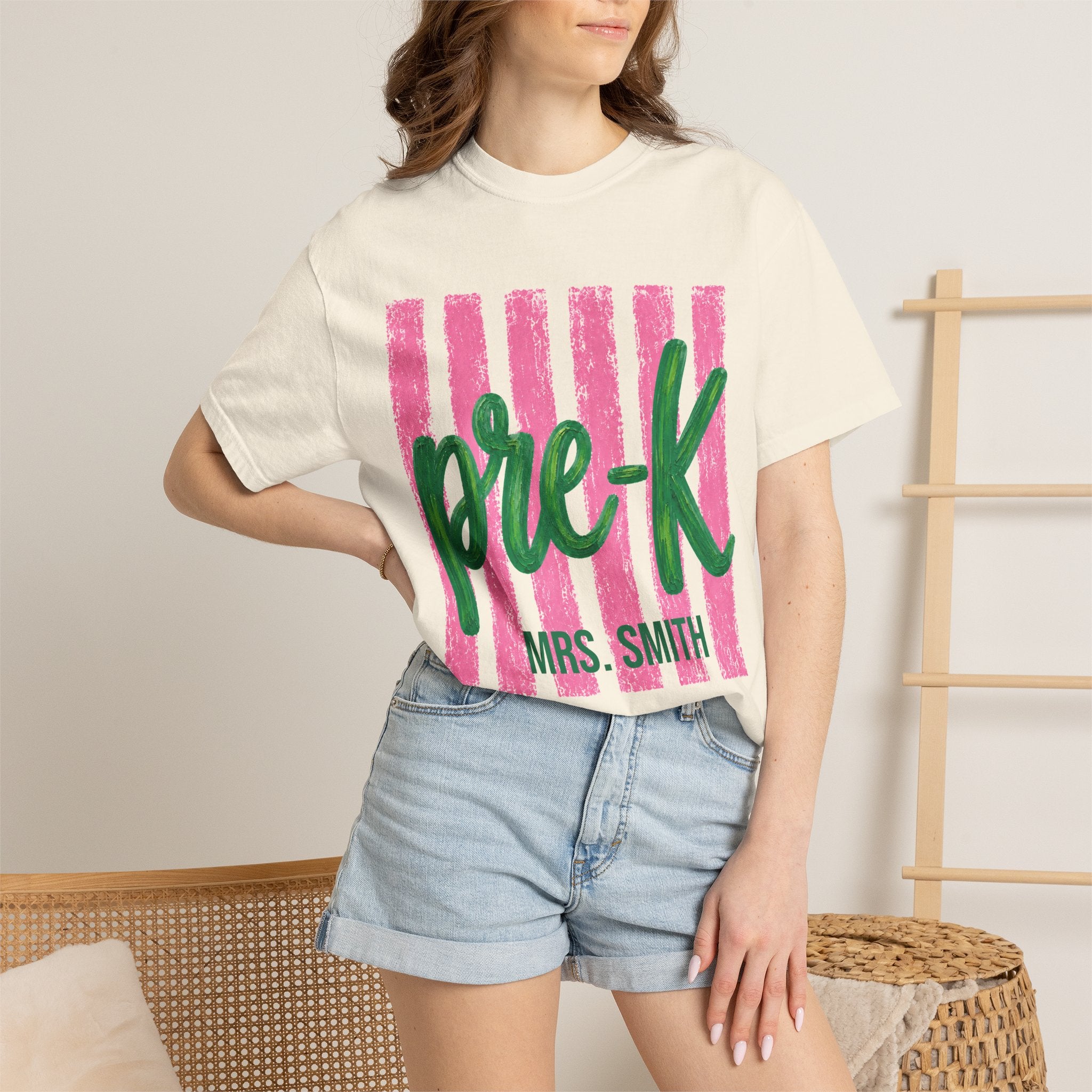 Personalized Pre-K Teacher Shirt | Pre K Grade Level Team Tee | Painted Script Back to School Shirt