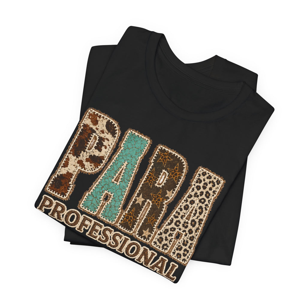 Personalized Para Professional Shirt | Custom Name Paraprofessional Tee | Faux Embroidered Appliqué Teacher Assistant Shirt |