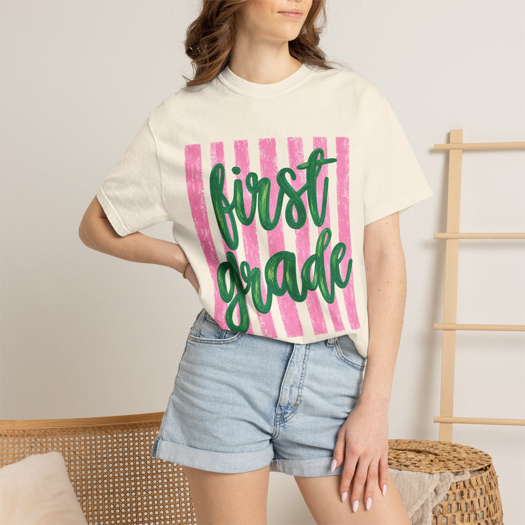 First Grade Teacher Shirt | 1st Grade Team Tee | Painted Script Back to School Shirt
